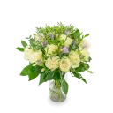 Kytice růží s fréziemi